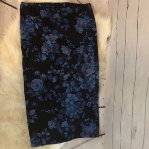 Express floral pencil skirt